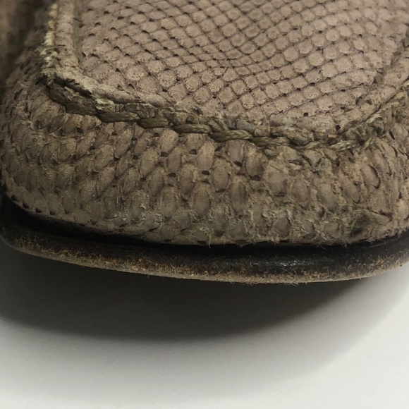 Brioni Taupe Suede Python Slip-On Loafers 43 Italy - Picture 3 of 13